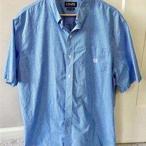 Chaps Men's Sky Blue Casual Button-Down Shirt Sz XXL